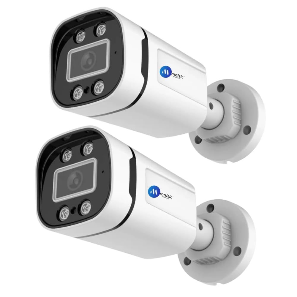 Grousale Pack of 2 | 8MP Full HD Outdoor Wired IP Bullet CCTV Cameras | Ethernet Connectivity, Built-in Audio, Star Light Night Vision, ONVIF & NVR Compatible, 2-Year Warranty