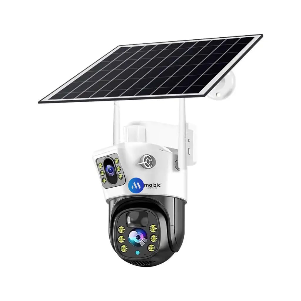 Grousale Supercam 4K 2in1 5+5 MP Solar Dual Lens Wi-Fi Camera