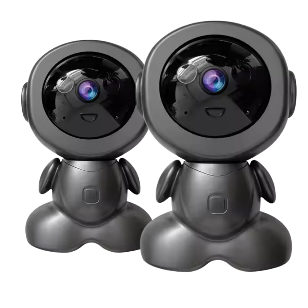 Grousale 3MP WiFi CCTV Camera (Pack of 2) | 360° View, AI Human Detection, Color Night Vision, Motion Tracking | Indoor & Outdoor Home Security