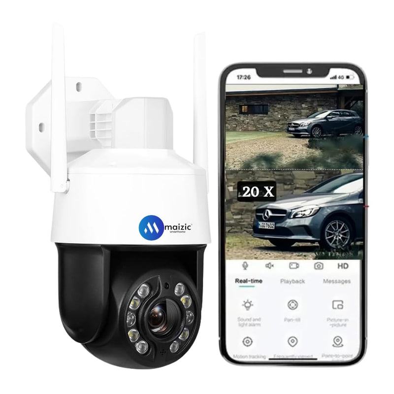 Renewed Grousale Ultracam Falcon 5MP HD CCTV Camera | 20X Optical Zoom, Dual-Band WiFi (2.4GHz/5GHz), 4.7–94mm Lens, NVR & ONVIF Compatible, 6-Month Warranty – Home & Outdoor Security