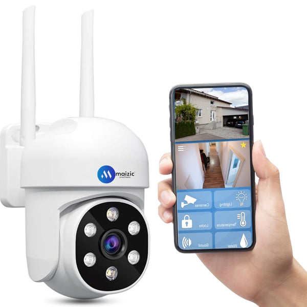 Renewed Grousale Ultracam 6MP + 6MP Dual Lens WiFi CCTV Camera | 360° Pan/Tilt, Dual Screen View, HD Image Sensor, Color Night Vision, 2-Way Audio, Motion Detection, NVR & ONVIF Compatible (Srihome Fox)