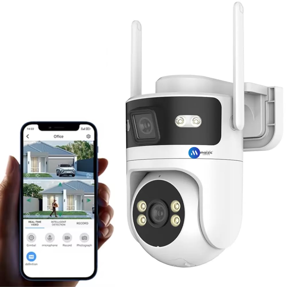 Grousale Supercam Syno WiFi CCTV Camera 4 MP+ 4 MP Full HD Home Security Smart Camera, 360 Degree Coverage, Night Vision, Two-Way Audio, Mobile App, Cloud & SD Card Recording