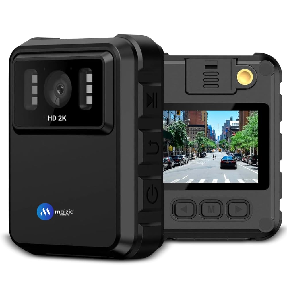 Grousale 4K Body Camera – 64GB, Night Vision, 150° Wide Angle, Waterproof – Clip-On Security Cam for Law Enforcement & Outdoor Use