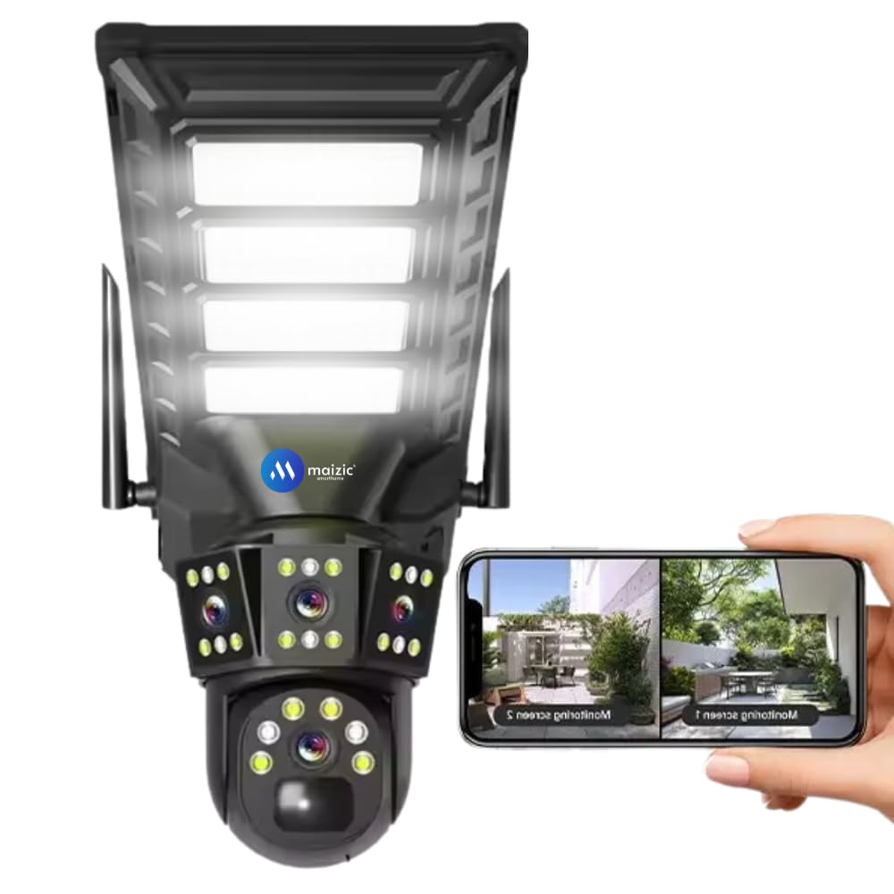 Grousale Photon X 12MP 4K 4G Solar CCTV Camera | SIM-Based with 100W Street Light | 18,000mAh Battery | 360° Pan-Tilt | IP66 Waterproof | Outdoor & Farm Security