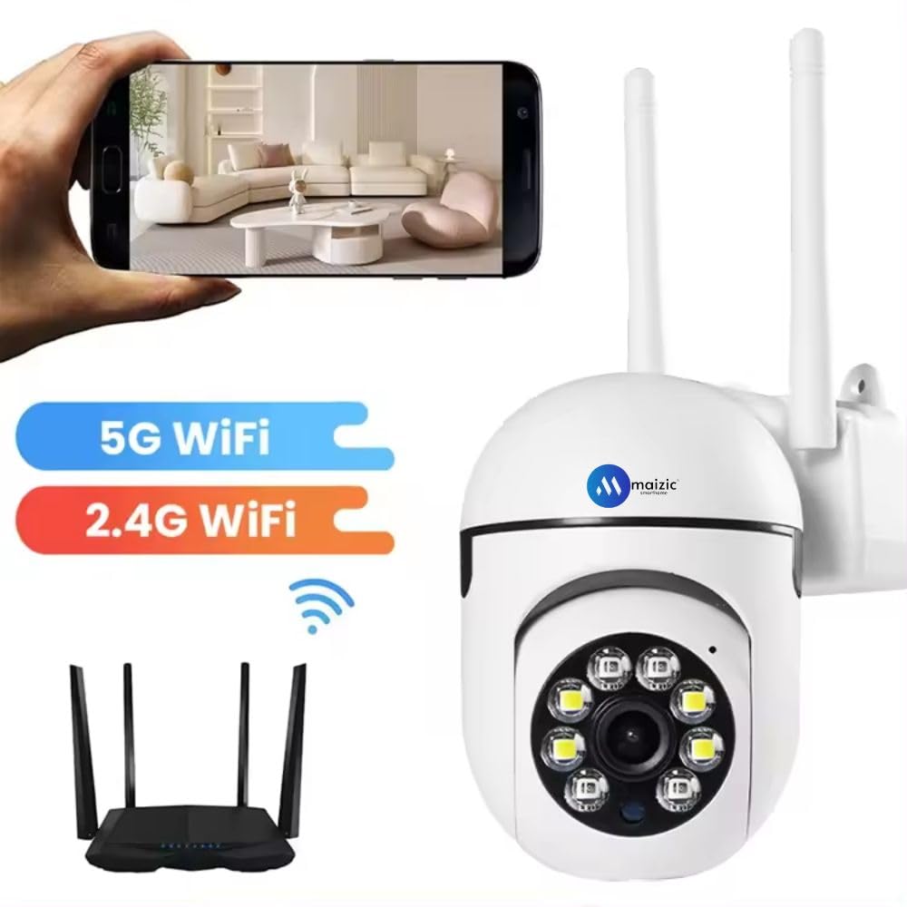 Renewed Grousale 3 MP FHD WiFi Indoor Mini Fox Ptz Security Camera with Color Night Vision, 360° Ptz Rotation, Motion Tracking, Two Way Audio and Multi Users View