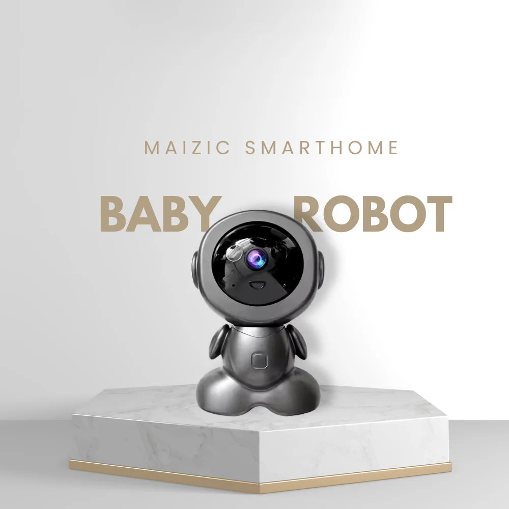 Grousale Baby Robot 3MP Full HD WiFi CCTV Camera | 360° Indoor Home Security | Smart Motion Tracking & Two-Way Audio