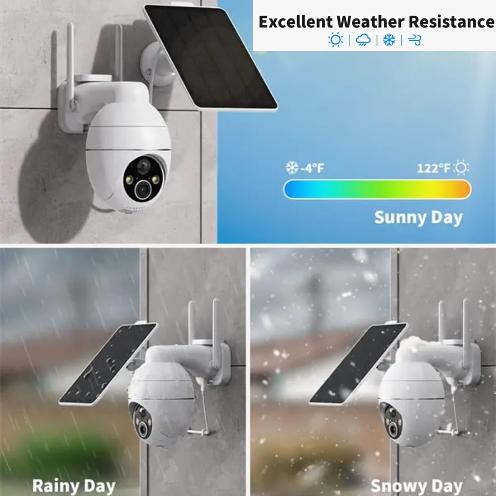 Grousale OvaCam 4G SIM Solar-Powered Outdoor CCTV Camera | Pan & Tilt Zoom, Color Night Vision, Motion Detection, 2-Way Talk, Weatherproof, Supports SD Card up to 256GB