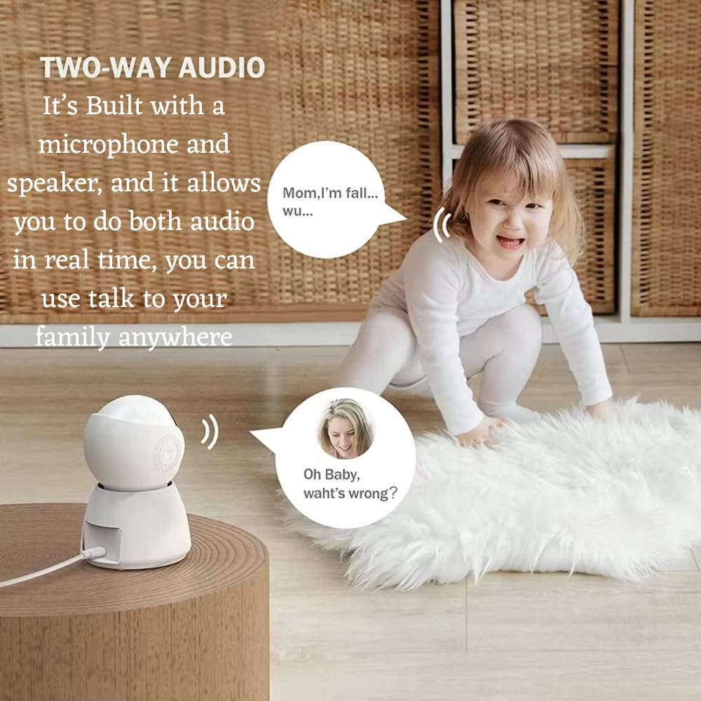 Renewed Grousale 360° Coverage 3 MP Smart CCTV Security WiFi Camera for Home, Two Way Talk, Night Vision, Motion Detection, Cloud & SD Card Recording, AI Human Detection