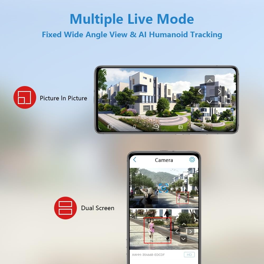 SuperCams 6MP HD Wi-Fi Dual Lens/Dual Screen Camera