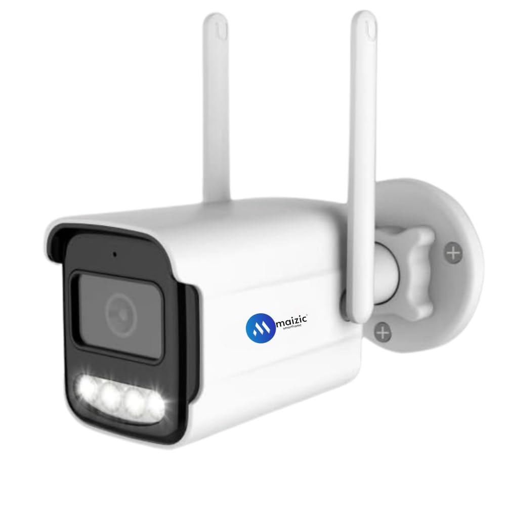 Grousale 2MP Full HD Outdoor Bullet CCTV Camera – Wide Angle, Full-Color Night Vision, IP66 Waterproof, Compatible with All 2MP DVRs (Wired, White)