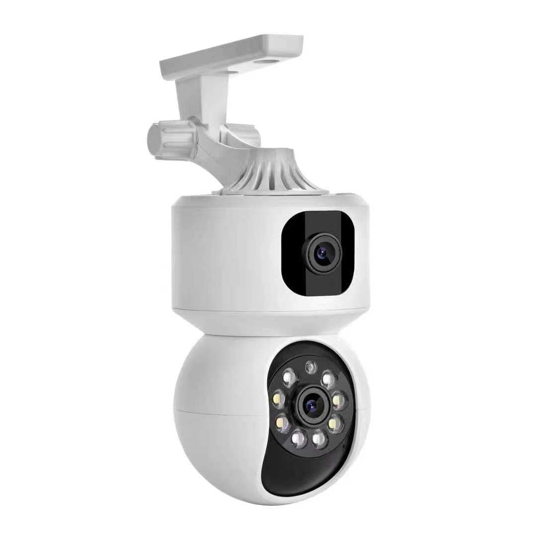 Grousale Supercams Dual Lense 5MP High Resolution Advance Motion Tracking Night Vision NVR Compatible Smart WiFi Indoor Security Camera with TF Card supprt and Two Way Audio