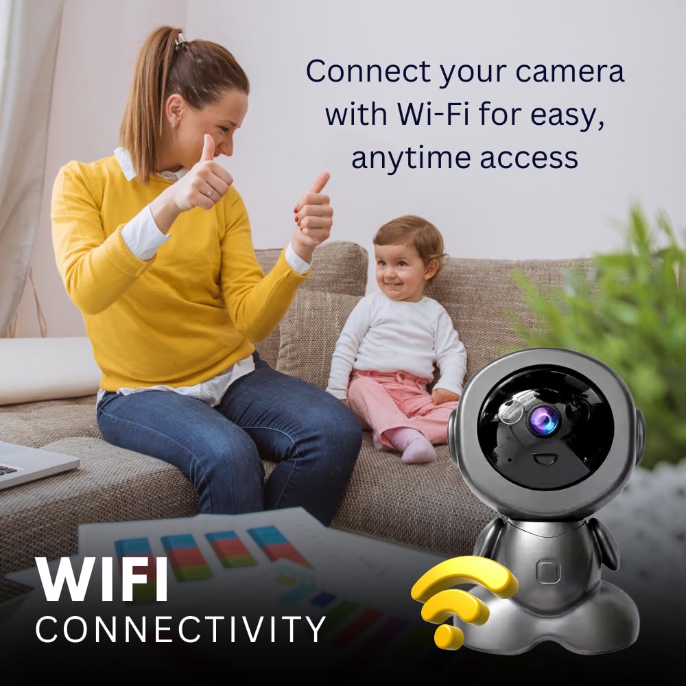 Grousale 3MP WiFi CCTV Camera (Pack of 2) | 360° View, AI Human Detection, Color Night Vision, Motion Tracking | Indoor & Outdoor Home Security