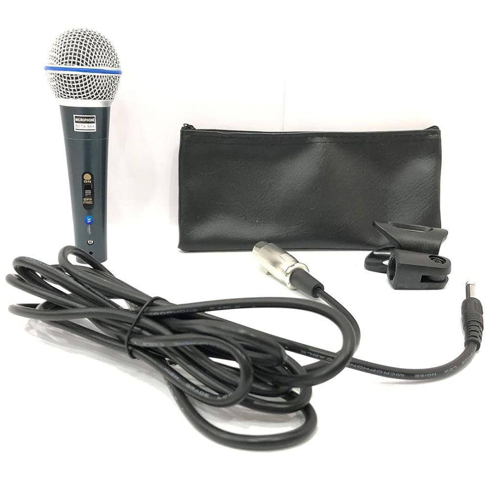 Grousale BETA 58A Professional Condenser Microphone | Uni-Directional Mic for Mobile & DSLR | TRS & TRRS Cable Included | Clear Studio-Quality Sound