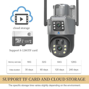 Grousale Supercam 4K 12MP Outdoor Solar Dual Lens/Dual Screen 4G Wireless CCTV Camera, Solar Powered IP66 Waterproof, Two Way Audio, Color Night Vision, AI Human Detect SD Storage Upto 128GB