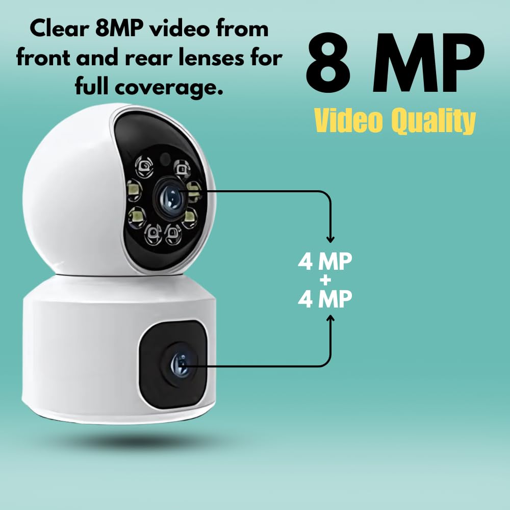 Renewed Grousale Supercam 10MP WiFi Home Security Camera – 360° PTZ Coverage | Color Night Vision | Smart Motion & Human Detection | 2-Way Talk