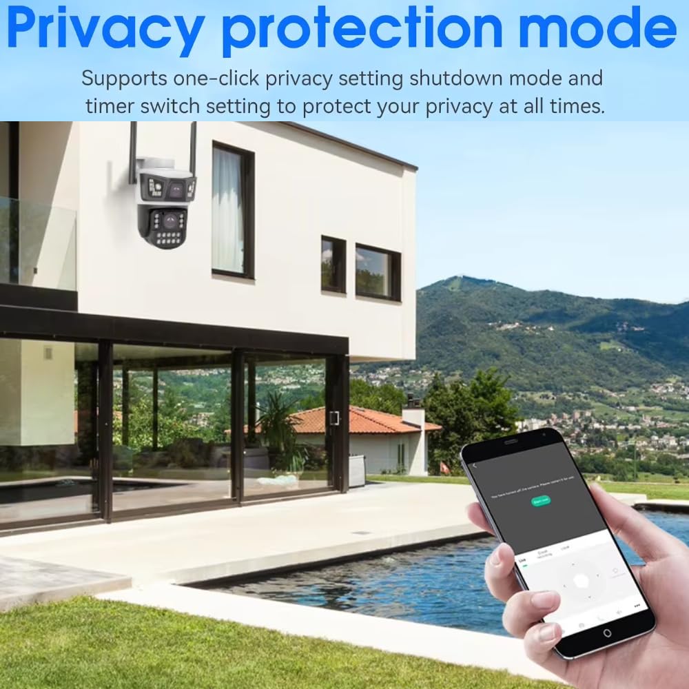 Grousale Panther 4G Dual Lens CCTV Camera (5MP + 5MP) | PTZ Control, Triple Screen View, SIM Support, Color Night Vision, PIR Human Detection, 2-Way Audio, Multi-User Access
