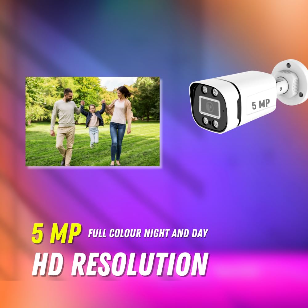 Grousale Pack of 2 | 8MP Full HD Outdoor Wired IP Bullet CCTV Cameras | Ethernet Connectivity, Built-in Audio, Star Light Night Vision, ONVIF & NVR Compatible, 2-Year Warranty