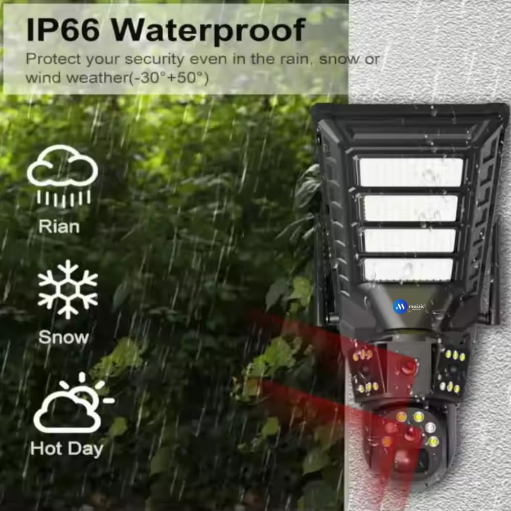 Renewed Grousale Photon X 12MP 4K 4G Solar CCTV Camera | SIM-Based with 100W Street Light | 18,000mAh Battery | 360° Pan-Tilt |IP66 Waterproof | Outdoor & Farm Security