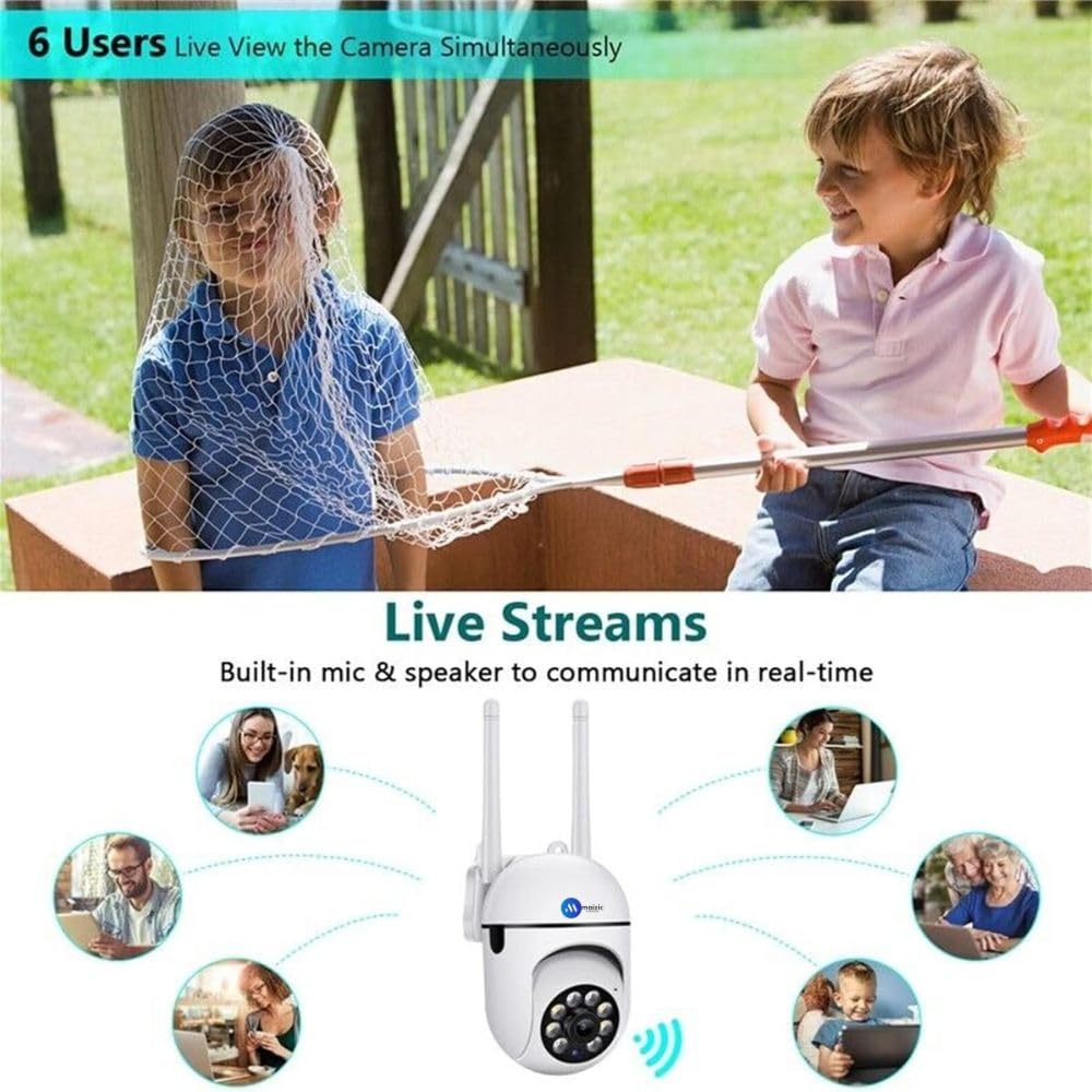 Renewed Grousale 3 MP FHD WiFi Indoor Mini Fox Ptz Security Camera with Color Night Vision, 360° Ptz Rotation, Motion Tracking, Two Way Audio and Multi Users View