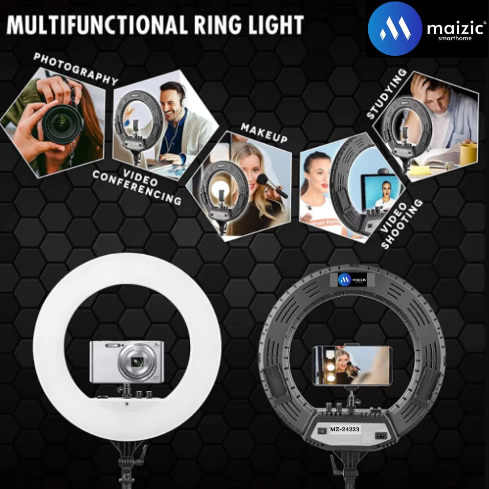 Grousale 12" LED Ring Light | Studio Light with 3 Color Modes & USB Power – Ideal for Makeup, Photography & Live Streaming