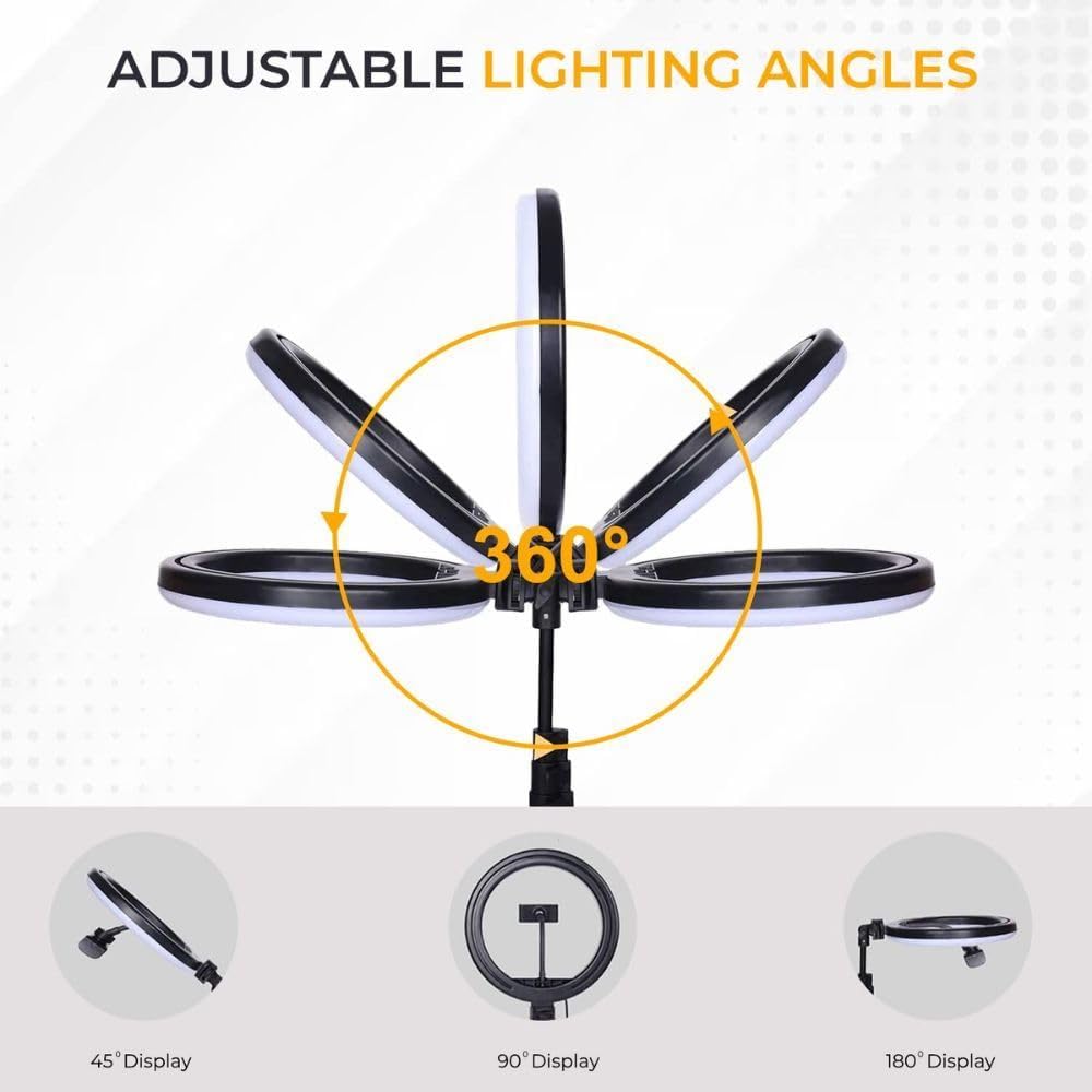 Grousale Professional (12 Inch) Led Ring Light with 7 Feet Tripod Stand for Mobile Phones & Camera, 3 Temperature Mode Dimmable Lighting, Photo-Shoot, Video Shoot, Makeup and More