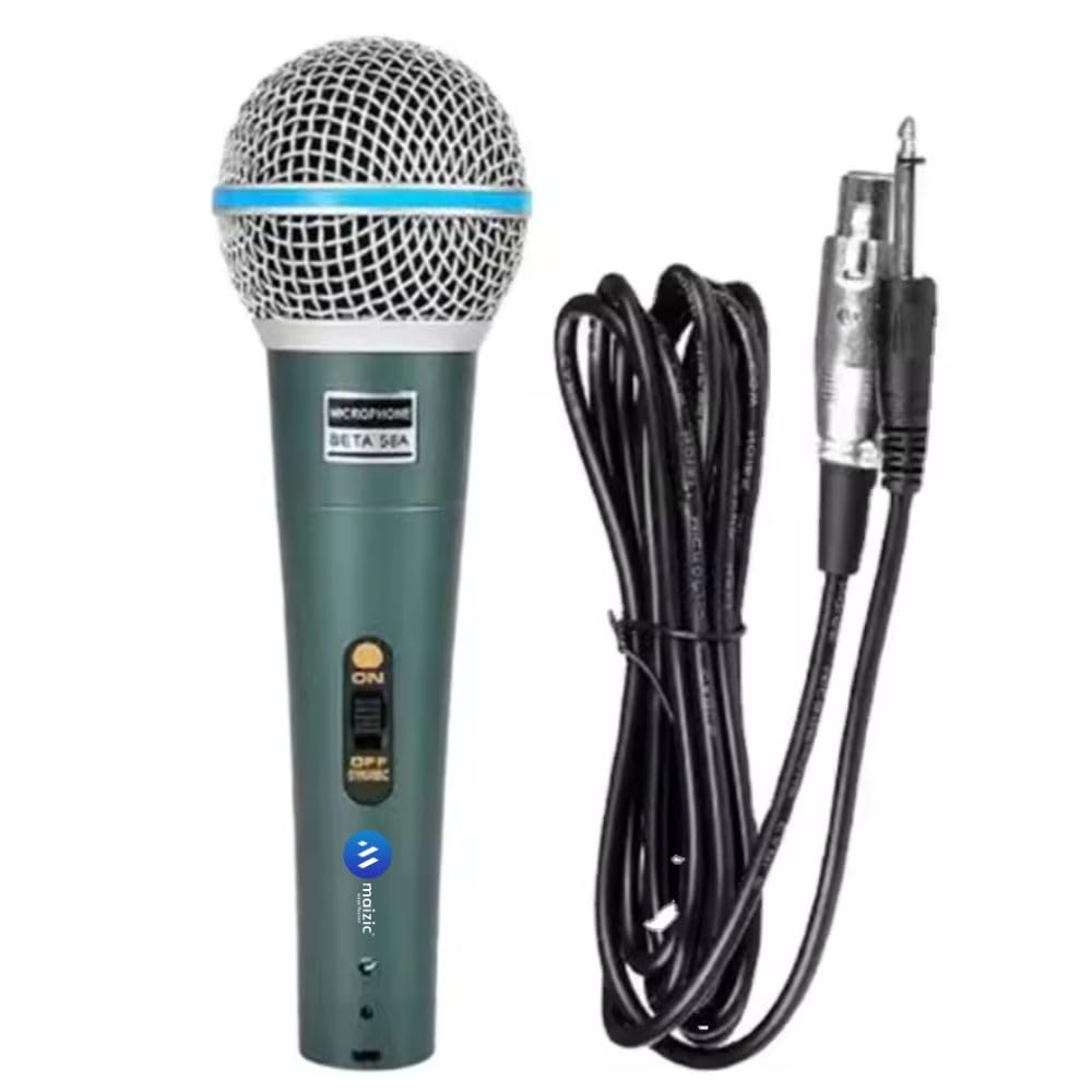 Grousale BETA 58A Professional Condenser Microphone | Uni-Directional Mic for Mobile & DSLR | TRS & TRRS Cable Included | Clear Studio-Quality Sound