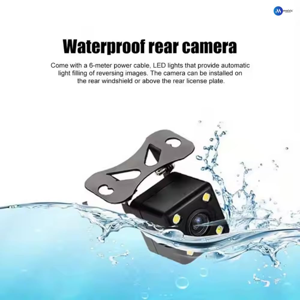 Grousale Navic Trio 3-Channel Dash Cam – 1080P Front, Rear & Cabin, Motion Detection, G-Sensor, Parking Monitor, 64GB SD Support