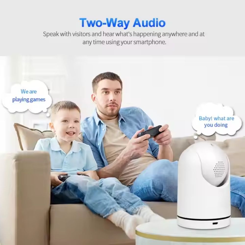 Renewed Grousale Ultracam Aura 5MP WiFi CCTV Camera | 360° Indoor Security Cam with Color Night Vision, Motion Detection, 2-Way Audio, Multi-User App Access & 128GB SD Card Support