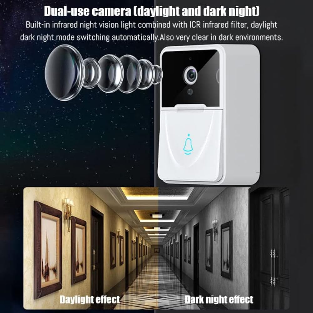 Grousale 3MP Wi-Fi Smart Video Doorbell | Full HD Clarity, Night Vision, Motion Alerts, 2-Way Talk, Easy App Control & Installation