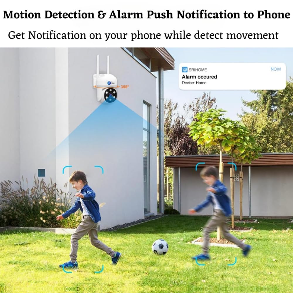 Grousale Ultracam 6MP + 6MP Dual Lens WiFi CCTV Camera | 360° Pan/Tilt, Dual Screen View, HD Image Sensor, Color Night Vision, 2-Way Audio, Motion Detection, NVR & ONVIF Compatible (Srihome Fox)
