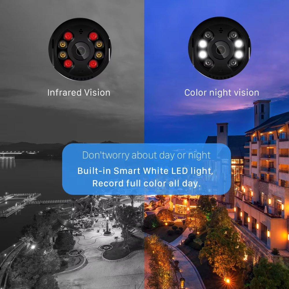 Maizic Smarthome 5MP WiFi Outdoor Security Camera – Full HD, Color Night Vision, Motion Detection & Tracking, Two-Way Audio, Waterproof CCTV