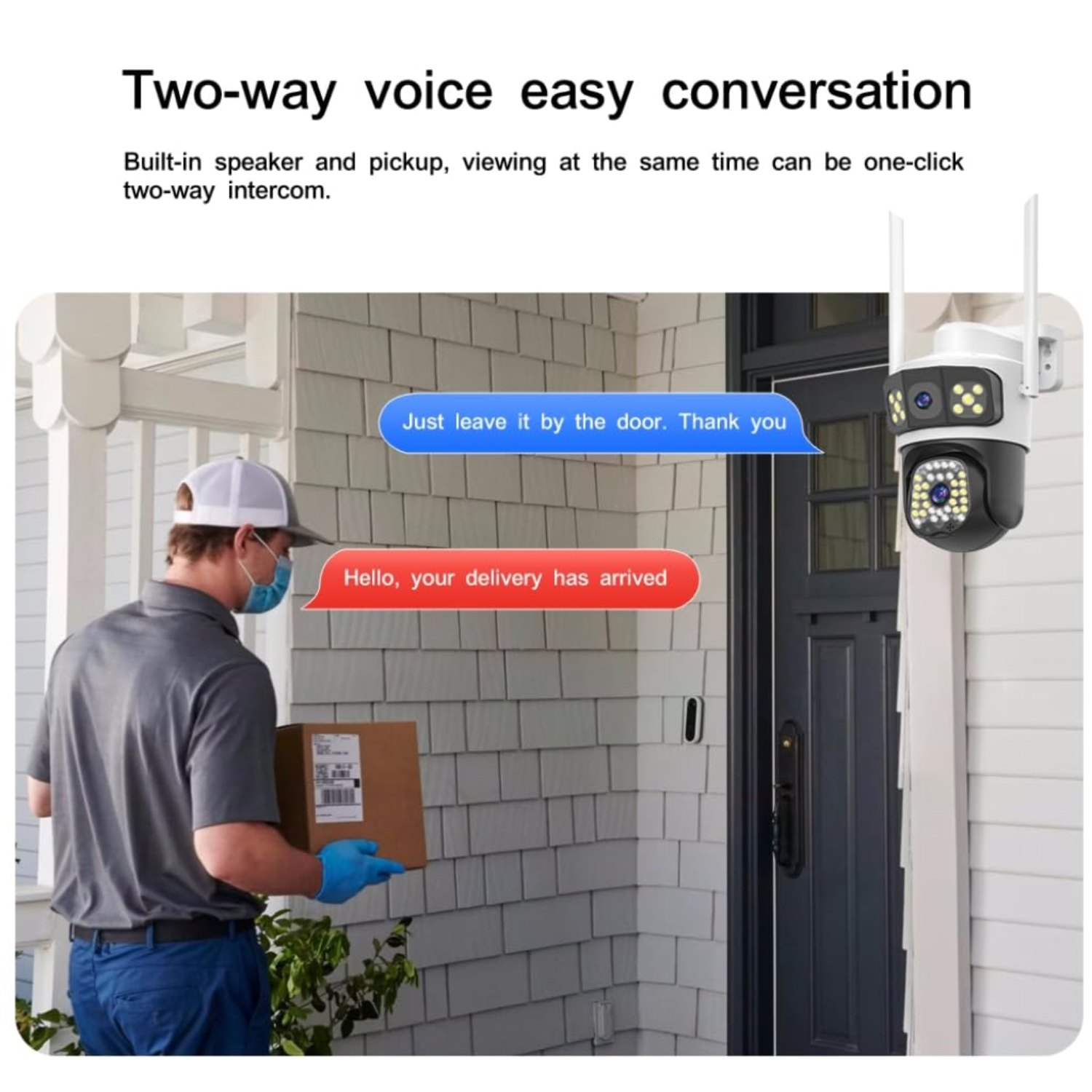 Grousale 2k 8MP 3 in 1  Triple View WiFi Wireless PTZ Outdoor Security Camera