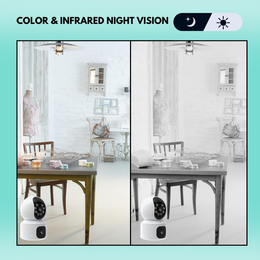 Grousale Supercam 10MP WiFi Home Security Camera – 360° PTZ Coverage | Color Night Vision | Smart Motion & Human Detection | 2-Way Talk
