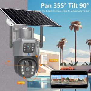 Grousale Supercam 4K 12MP Outdoor Solar Dual Lens/Dual Screen 4G Wireless CCTV Camera, Solar Powered IP66 Waterproof, Two Way Audio, Color Night Vision, AI Human Detect SD Storage Upto 128GB