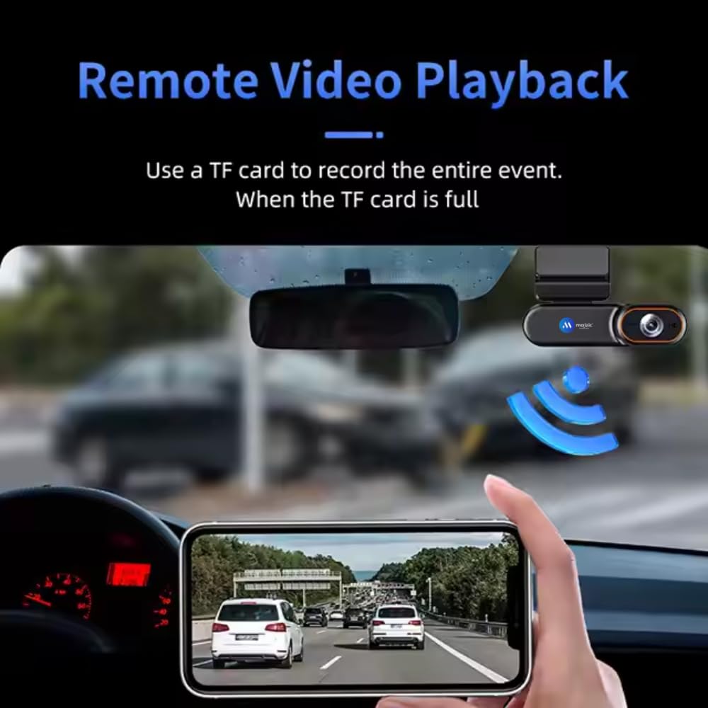 Grousale Navic Glide 4G Dual Dash Cam – 1080P Full HD, GPS, Mobile Access, Parking Monitor, 256GB SD Support