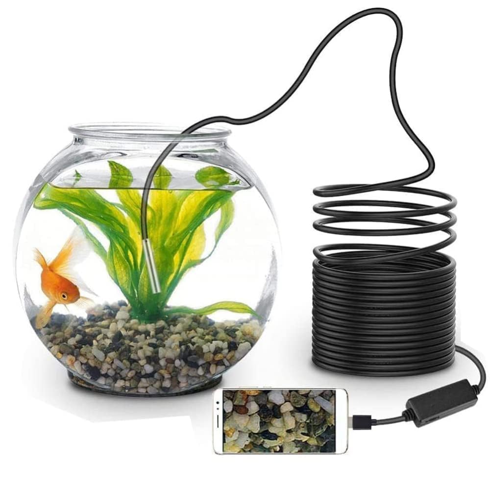 Grousale 6-LED Endoscope Camera | 5.5mm Lens | IP67 Waterproof | Android USB Borescope for Underwater & Dark Area Inspection (2M)