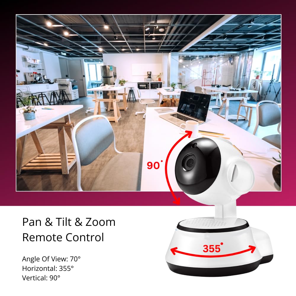 Grousale 3MP PTZ WiFi CCTV Camera – Full HD, Color Night Vision, Motion & AI Human Detection (No Antenna)