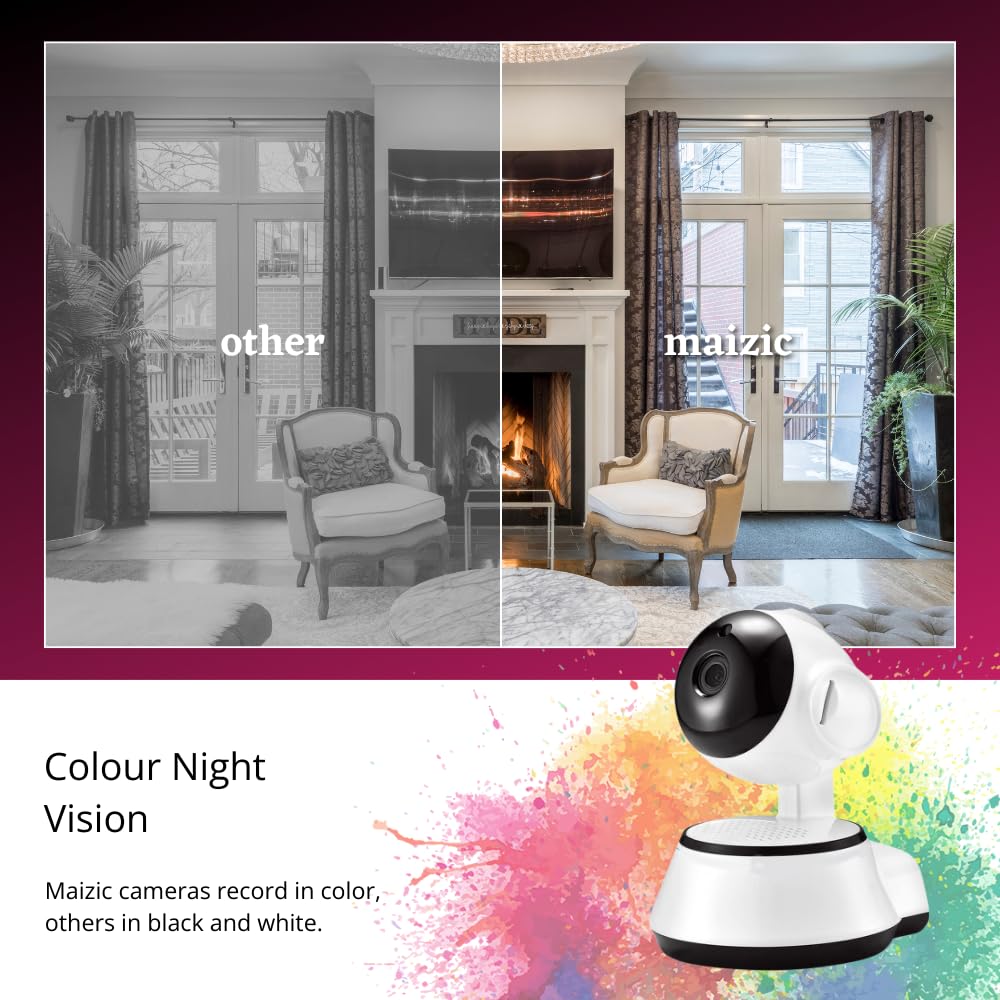 Grousale 3MP PTZ WiFi CCTV Camera – Full HD, Color Night Vision, Motion & AI Human Detection (No Antenna)