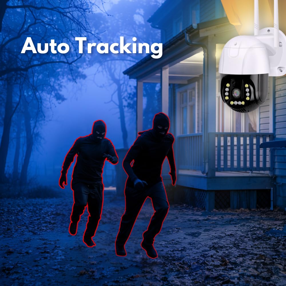 Grousale Gorilla 4G 5MP PTZ Outdoor CCTV – Full HD, Dual Light Night Vision, Auto Tracking, Two-Way Audio, IP66 Waterproof