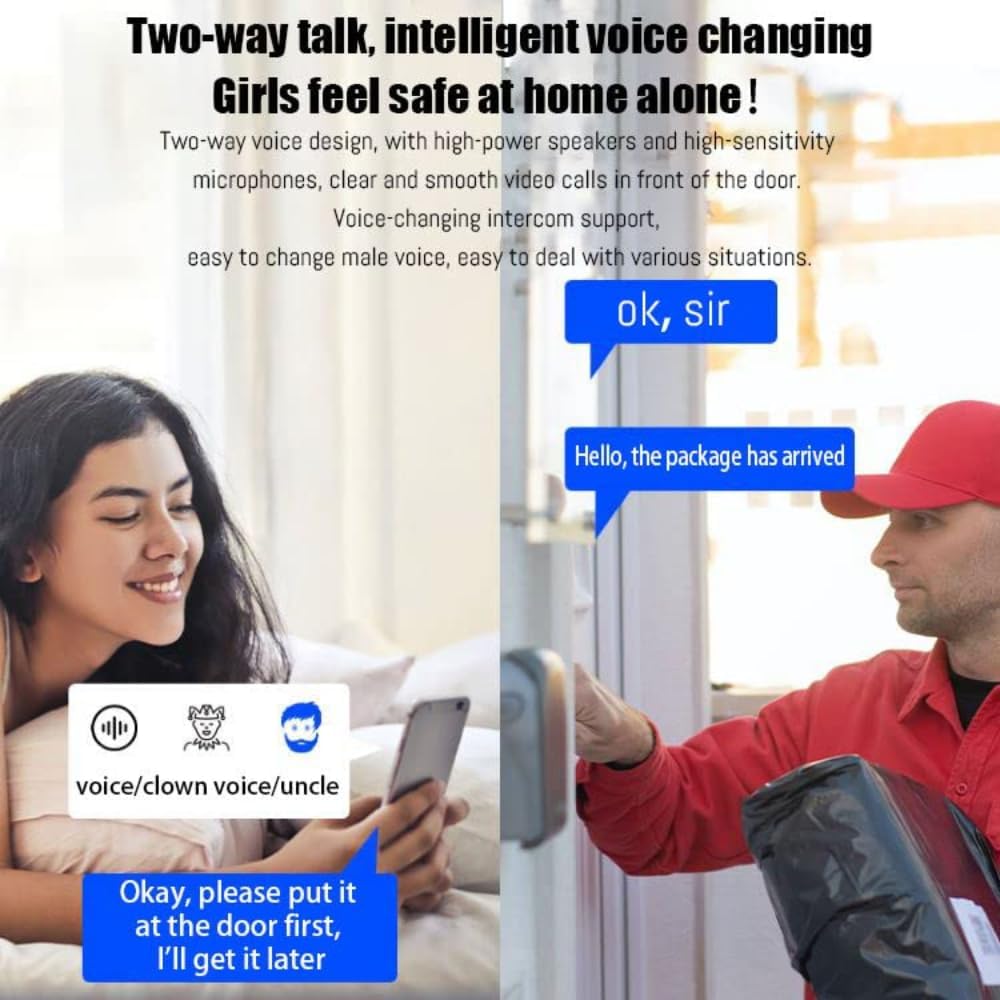 Grousale 3MP Wi-Fi Smart Video Doorbell | Full HD Clarity, Night Vision, Motion Alerts, 2-Way Talk, Easy App Control & Installation