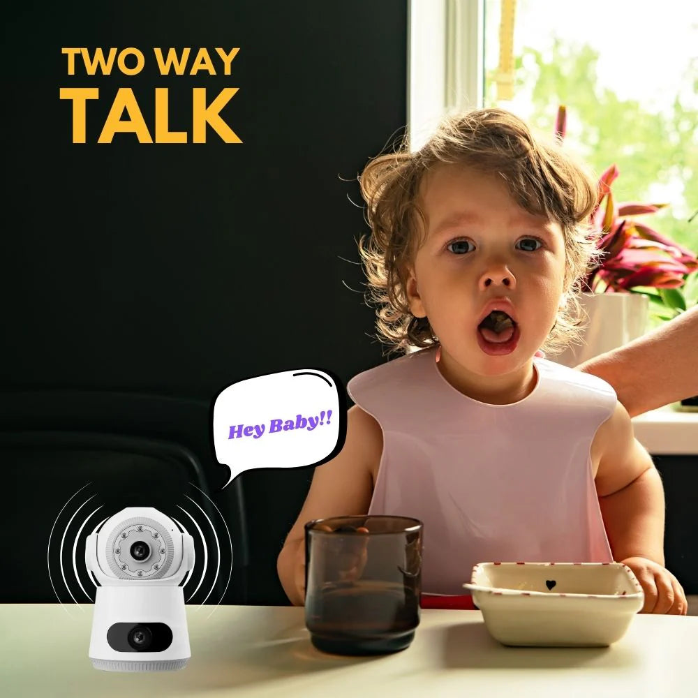 Grousale Astro Dual Lens WiFi CCTV Camera [4MP + 4MP] – Full HD 360° View | Dual Screen | Home Security System