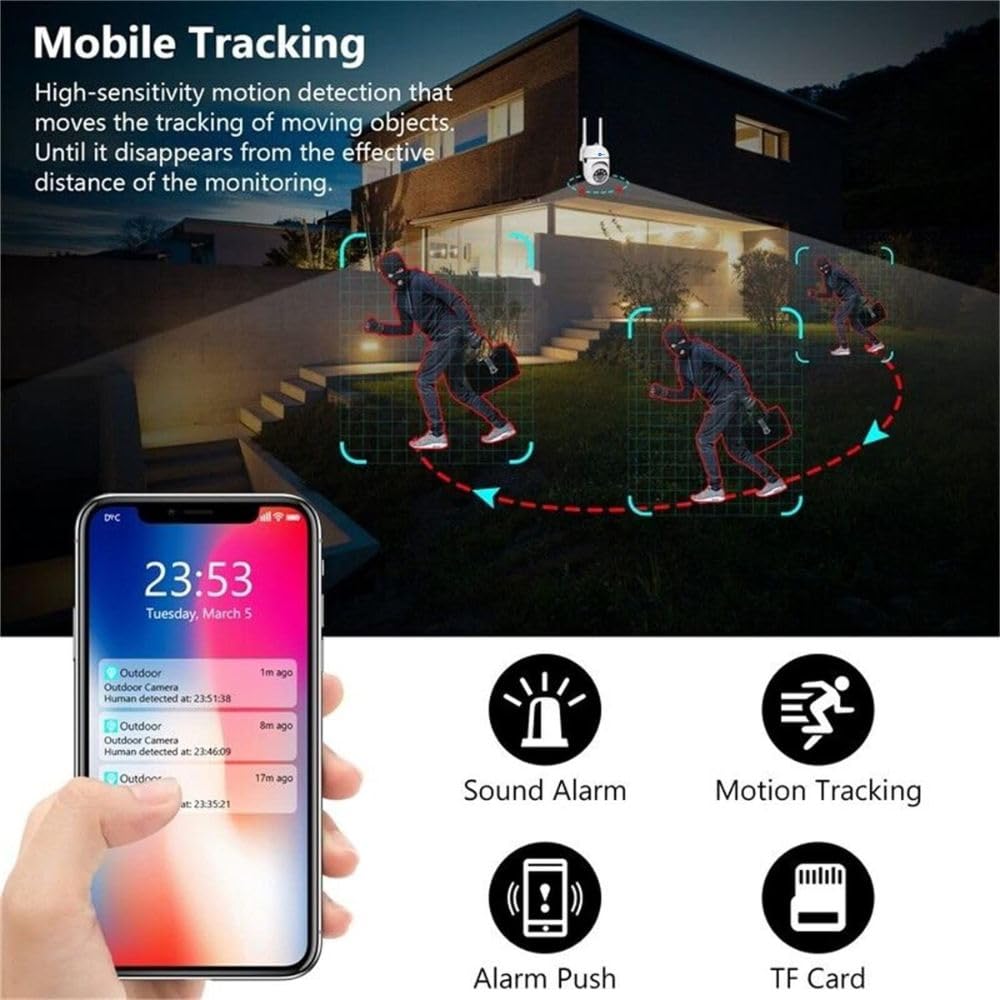 Renewed Grousale 3 MP FHD WiFi Indoor Mini Fox Ptz Security Camera with Color Night Vision, 360° Ptz Rotation, Motion Tracking, Two Way Audio and Multi Users View