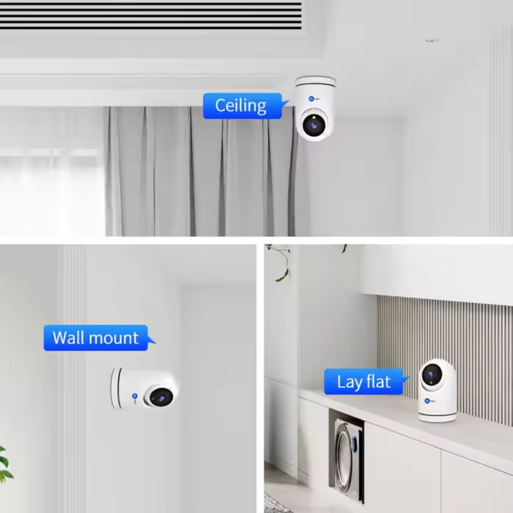 Renewed Grousale Ultracam Aura 5MP WiFi CCTV Camera | 360° Indoor Security Cam with Color Night Vision, Motion Detection, 2-Way Audio, Multi-User App Access & 128GB SD Card Support