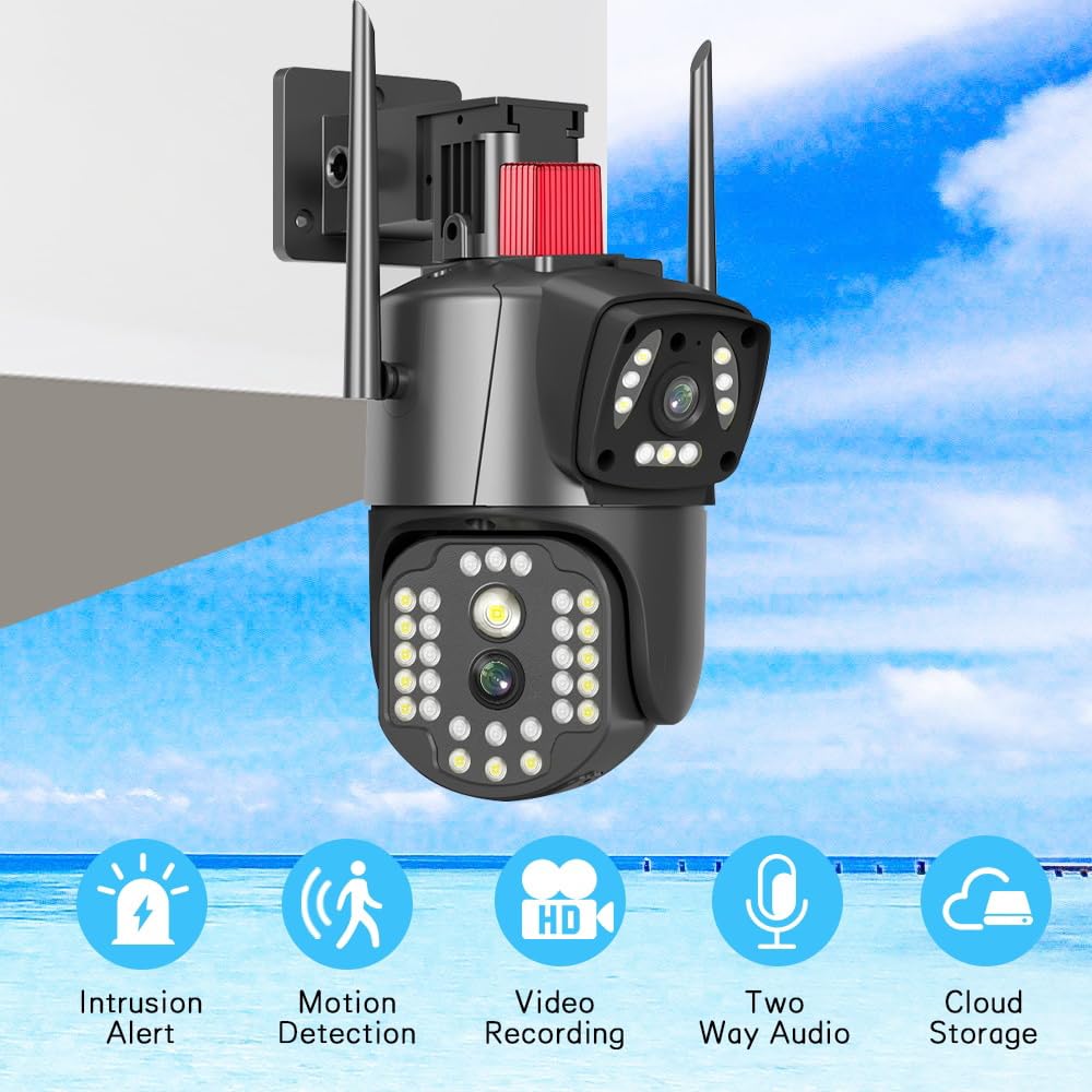 SuperCams 6MP HD Wi-Fi Dual Lens/Dual Screen Camera