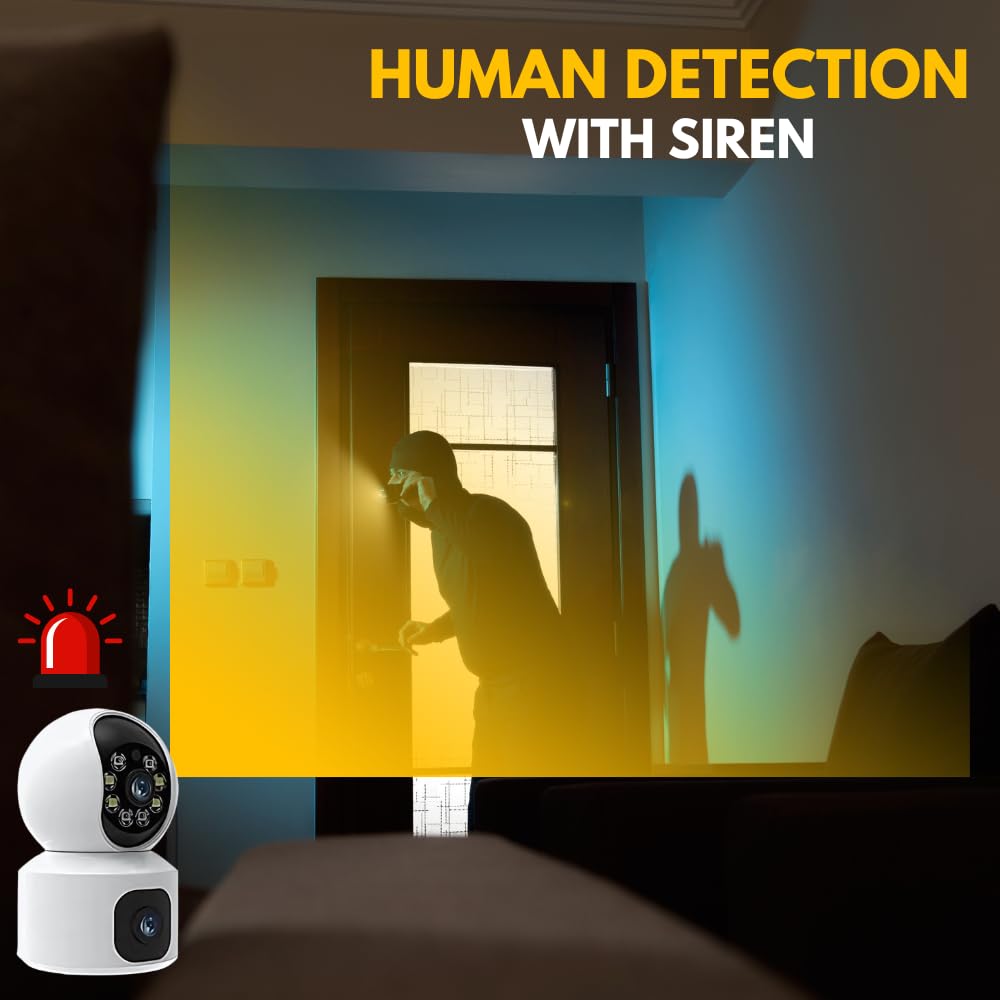 Grousale Supercam 10MP WiFi Home Security Camera – 360° PTZ Coverage | Color Night Vision | Smart Motion & Human Detection | 2-Way Talk