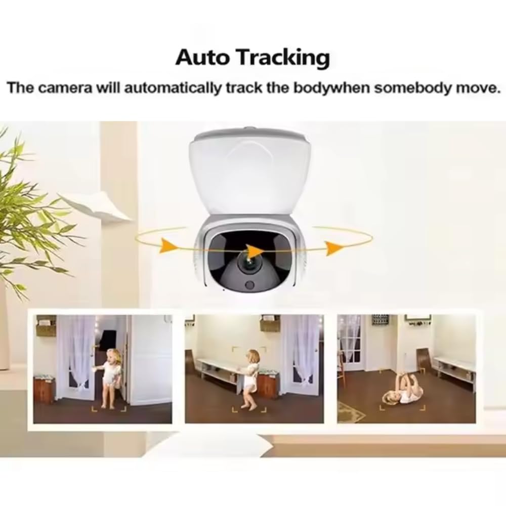 Renewed Grousale 360° Coverage 3 MP Smart CCTV Security WiFi Camera for Home, Two Way Talk, Night Vision, Motion Detection, Cloud & SD Card Recording, AI Human Detection