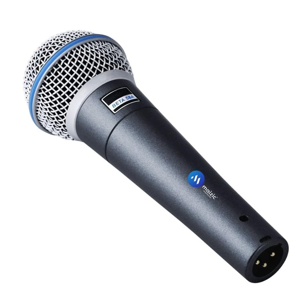 Grousale BETA 58A Professional Condenser Microphone | Uni-Directional Mic for Mobile & DSLR | TRS & TRRS Cable Included | Clear Studio-Quality Sound