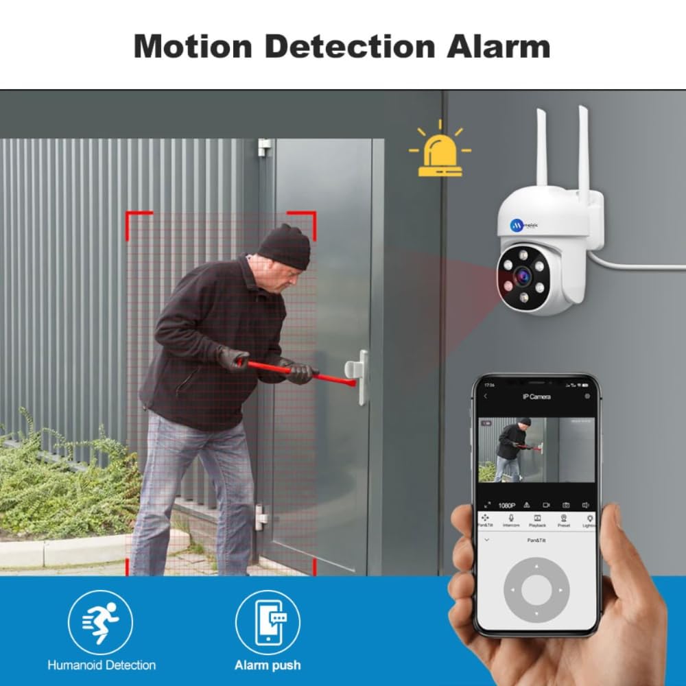 Renewed Grousale Ultracam 6MP + 6MP Dual Lens WiFi CCTV Camera | 360° Pan/Tilt, Dual Screen View, HD Image Sensor, Color Night Vision, 2-Way Audio, Motion Detection, NVR & ONVIF Compatible (Srihome Fox)