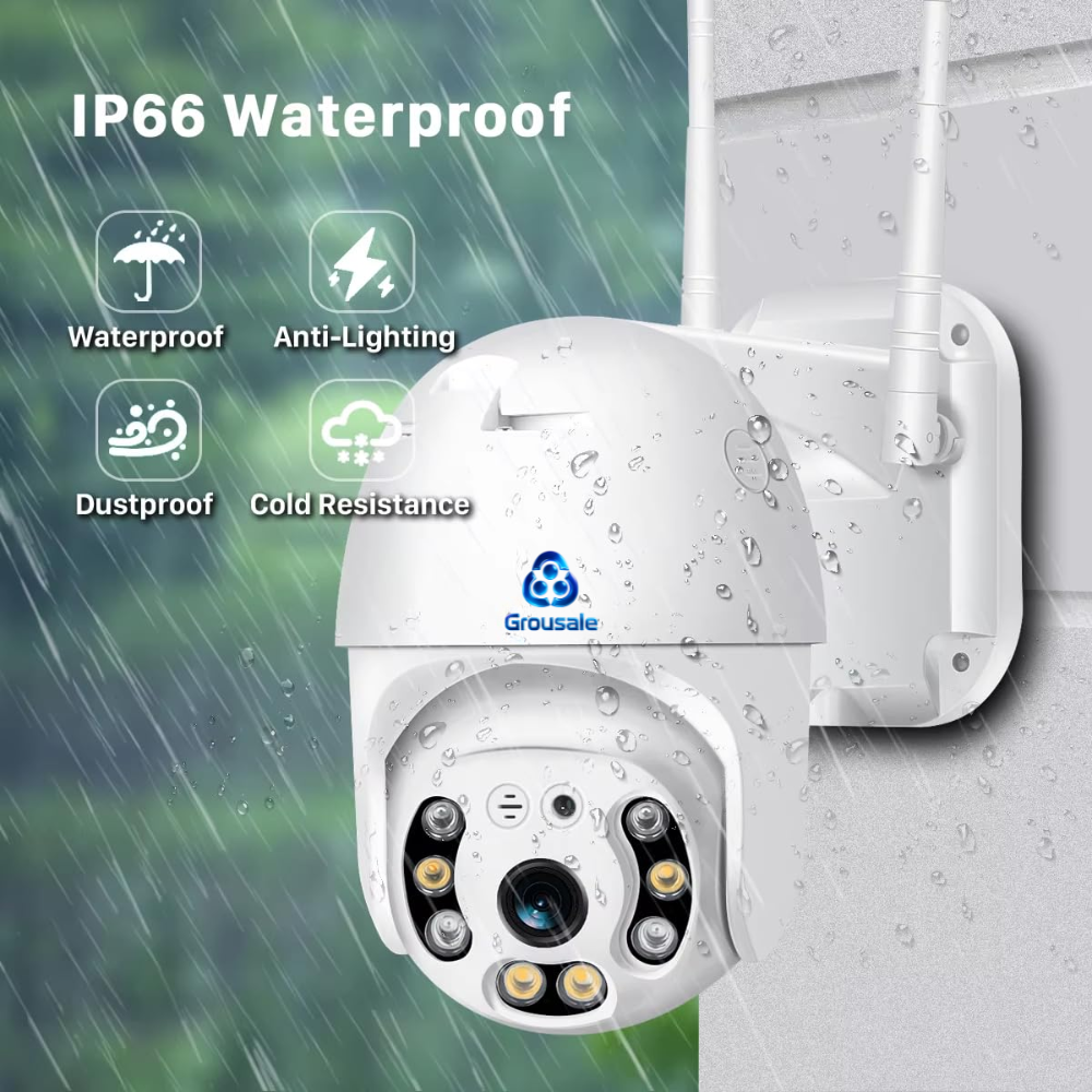 Maizic Smarthome 5MP WiFi Outdoor Security Camera – Full HD, Color Night Vision, Motion Detection & Tracking, Two-Way Audio, Waterproof CCTV