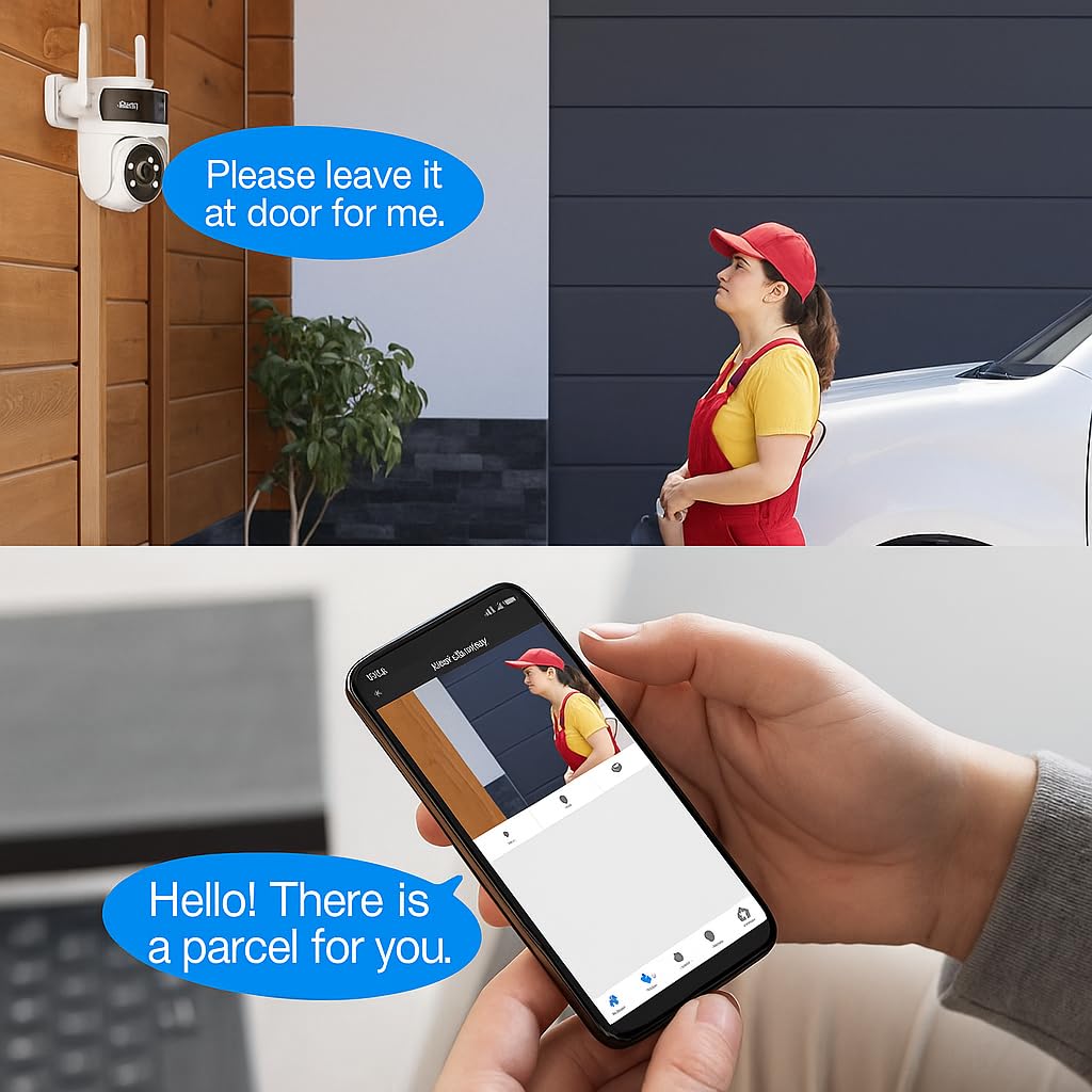 Grousale Supercam Syno WiFi CCTV Camera 4 MP+ 4 MP Full HD Home Security Smart Camera, 360 Degree Coverage, Night Vision, Two-Way Audio, Mobile App, Cloud & SD Card Recording